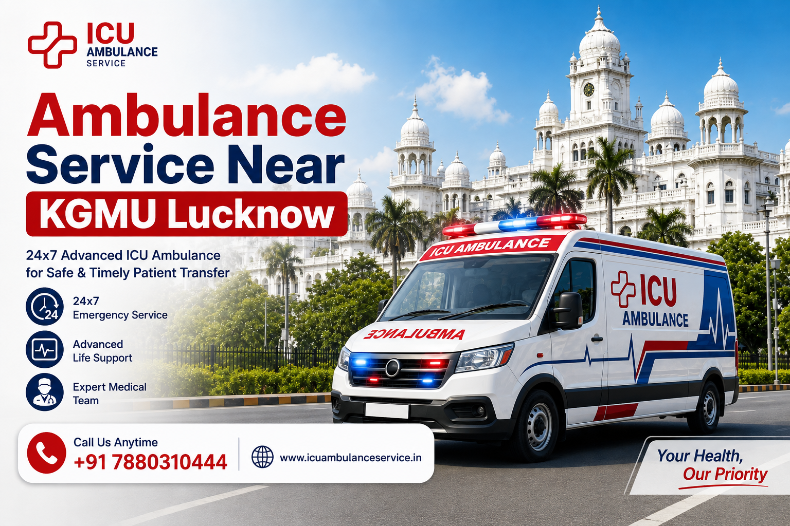 Ambulance Service Near KGMU Lucknow: Complete Patient Transfer Guide